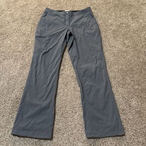 LL Bean Pants Size 8‎ Gray Bootcut Nylon Pockets Winter Hiking Outdoor M L Snow